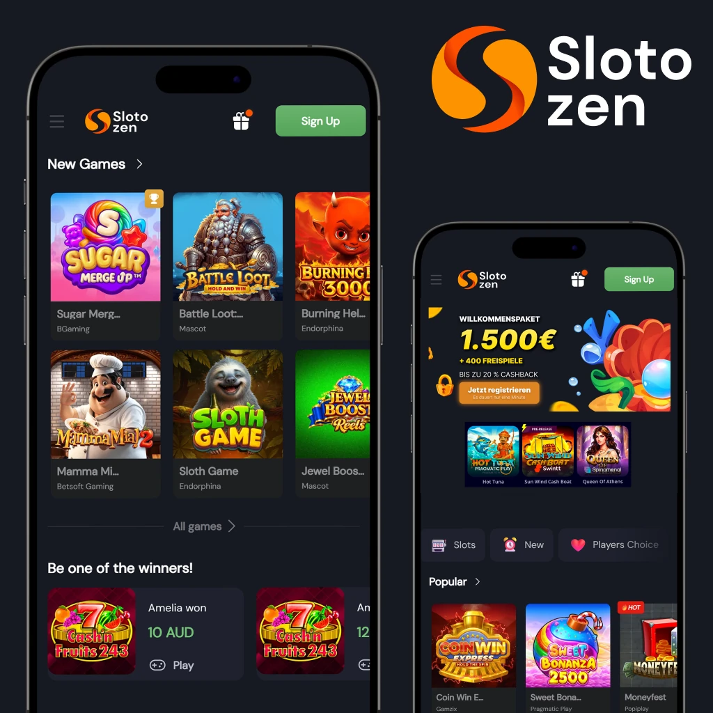 Slotozen Casino on mobile devices